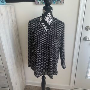Adrianna Papell long sleeve blouse small